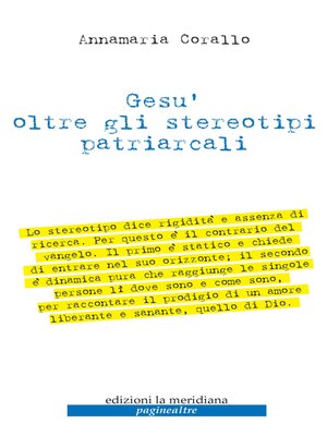 cover image of Gesù oltre gli stereotipi patriarcali